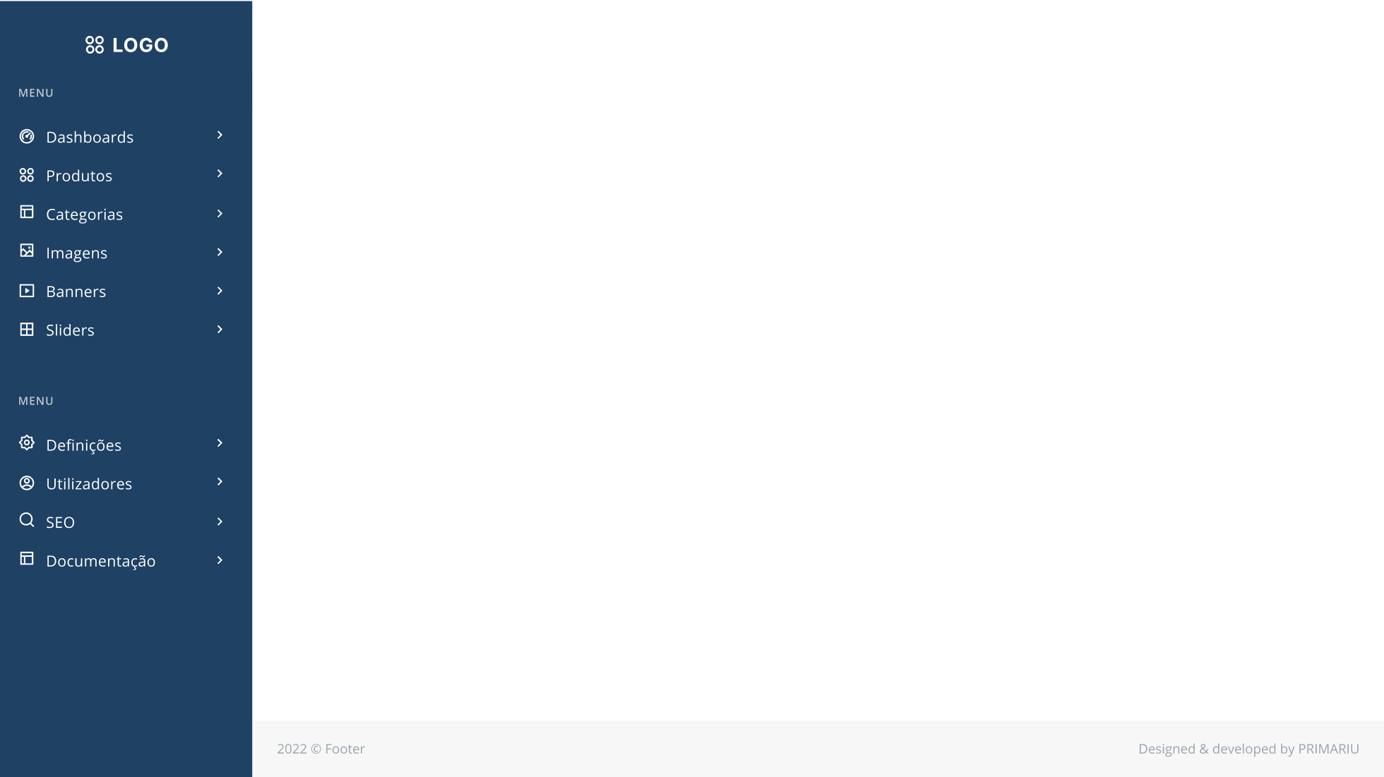 imagem da plataforma em branco